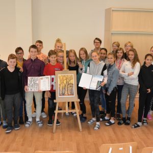Robert Hopjan při předávání ceny se svojí třídou